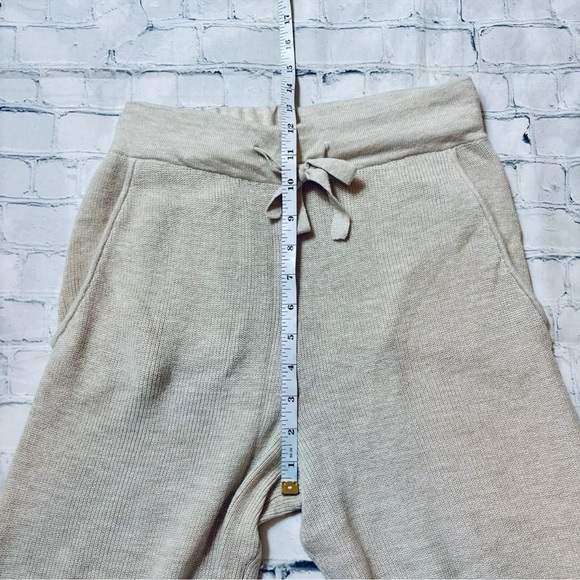 H&M Basics Wool Blend Knit Jogger Pull On Pants Size XS Lounge Leisure Tan - Picture 5 of 8